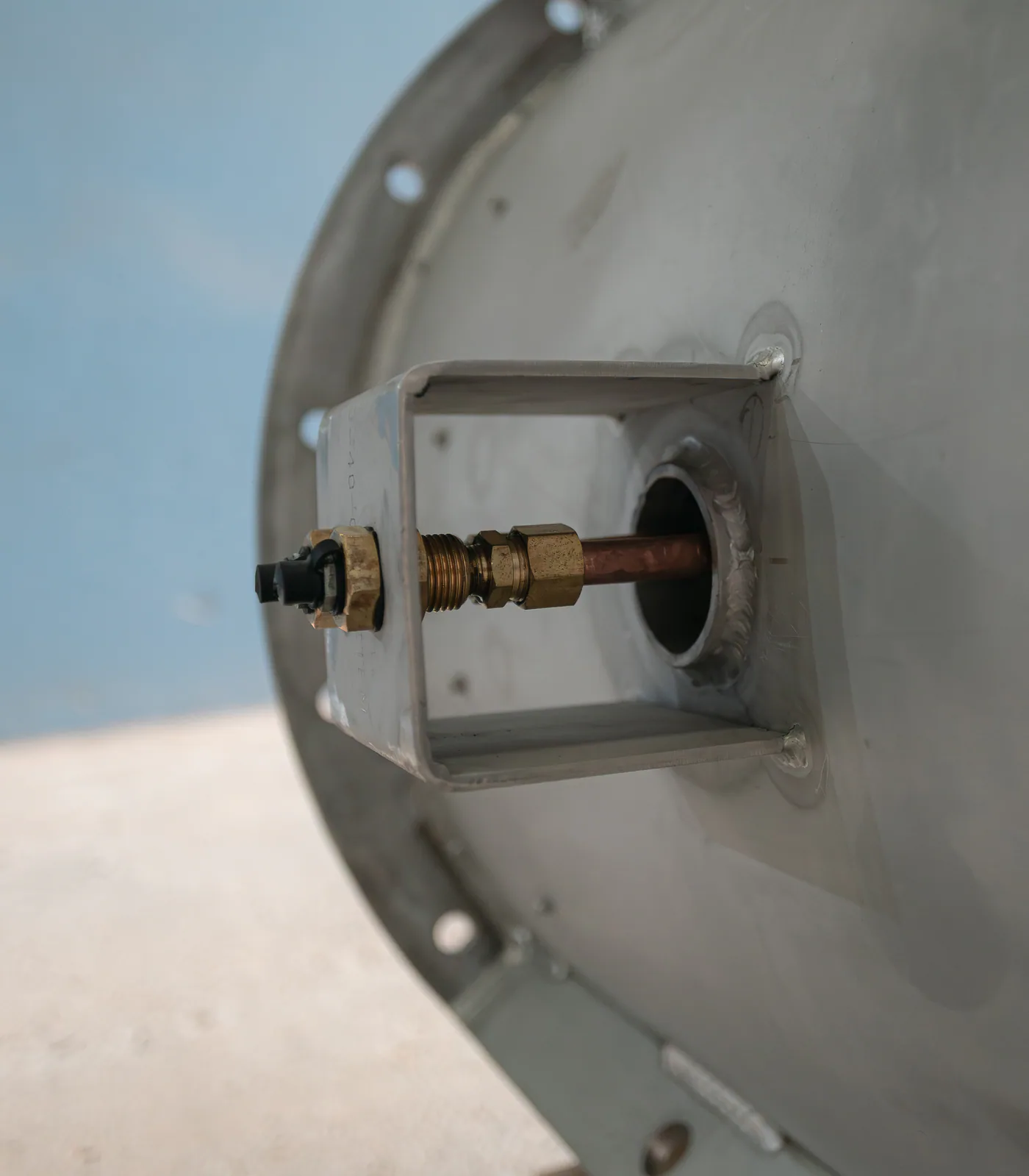 Detalhe construtivo de ventilador axial