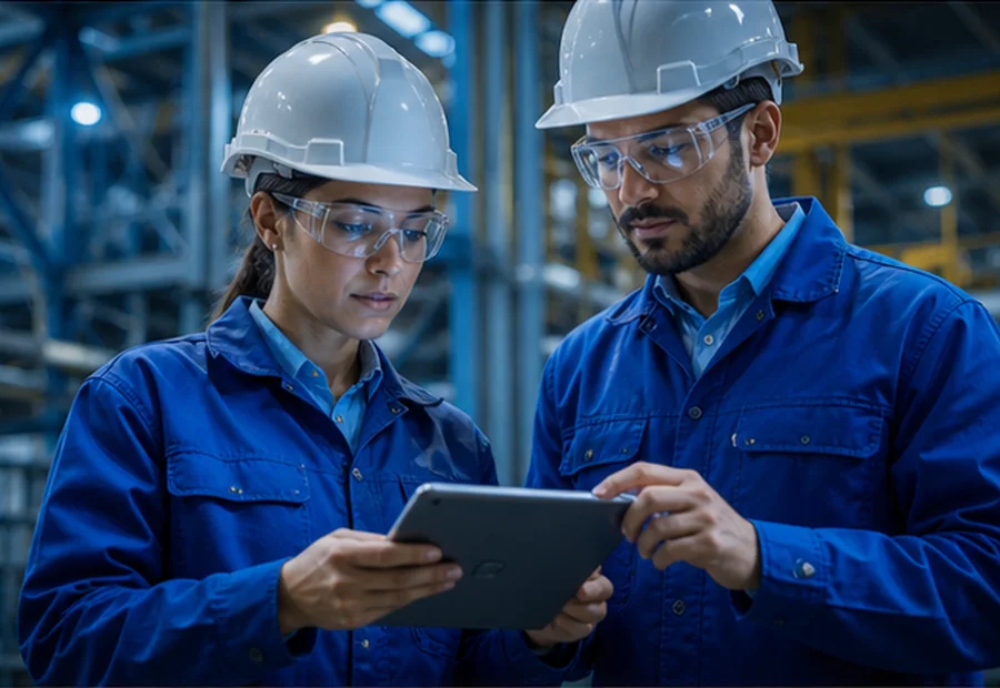 Engenheiros acompanhando parâmetros de comissionamento